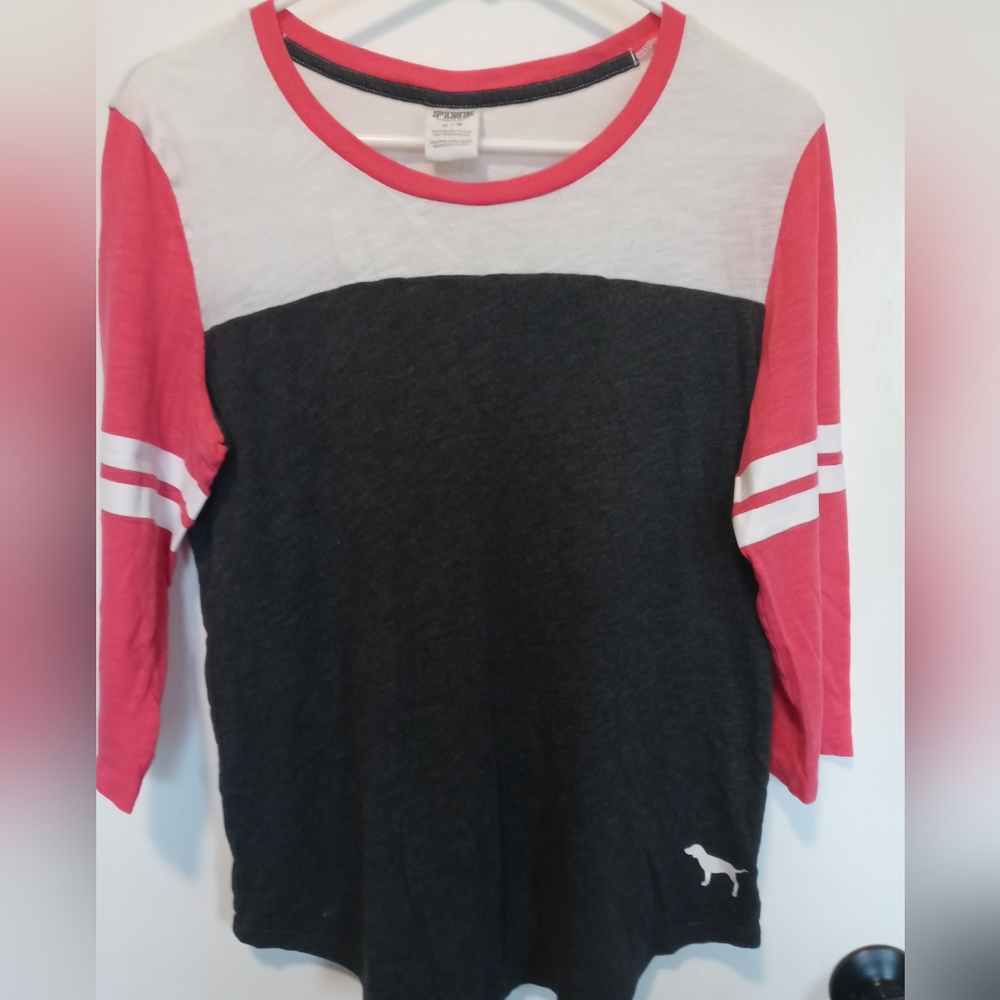 Pink elbow sleeve shirt